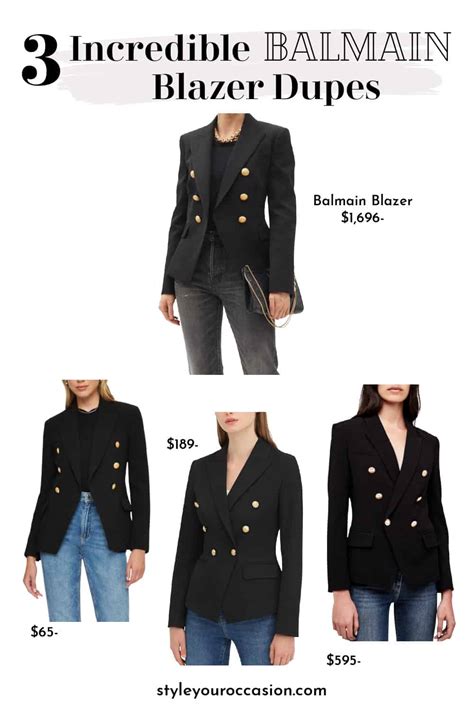 balmain blazer dupe budget